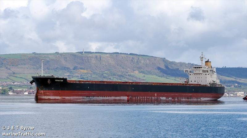 venator (Bulk Carrier) - IMO 9836983, MMSI 636018539, Call Sign D5QD9 under the flag of Liberia