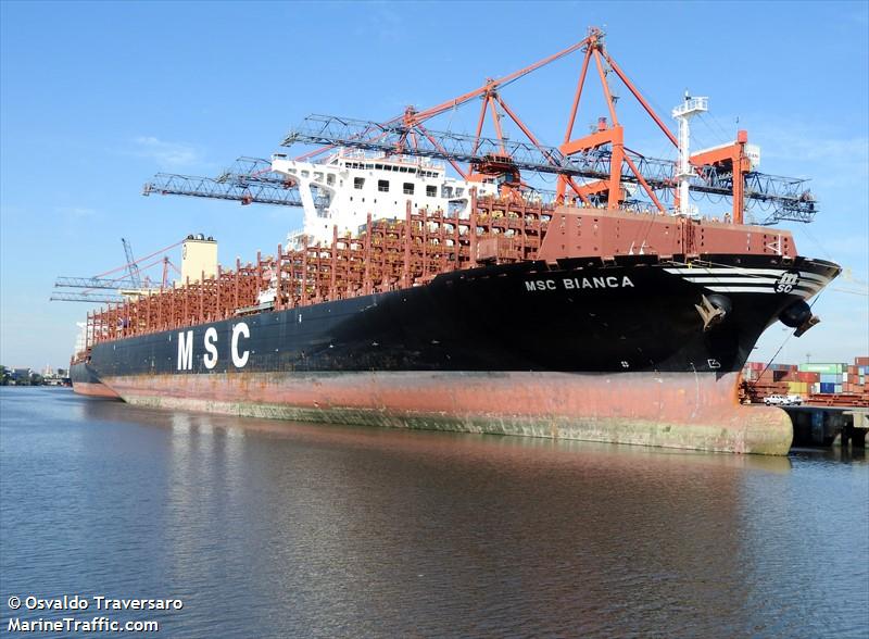 msc bianca (Container Ship) - IMO 9770749, MMSI 636019021, Call Sign D5SO7 under the flag of Liberia