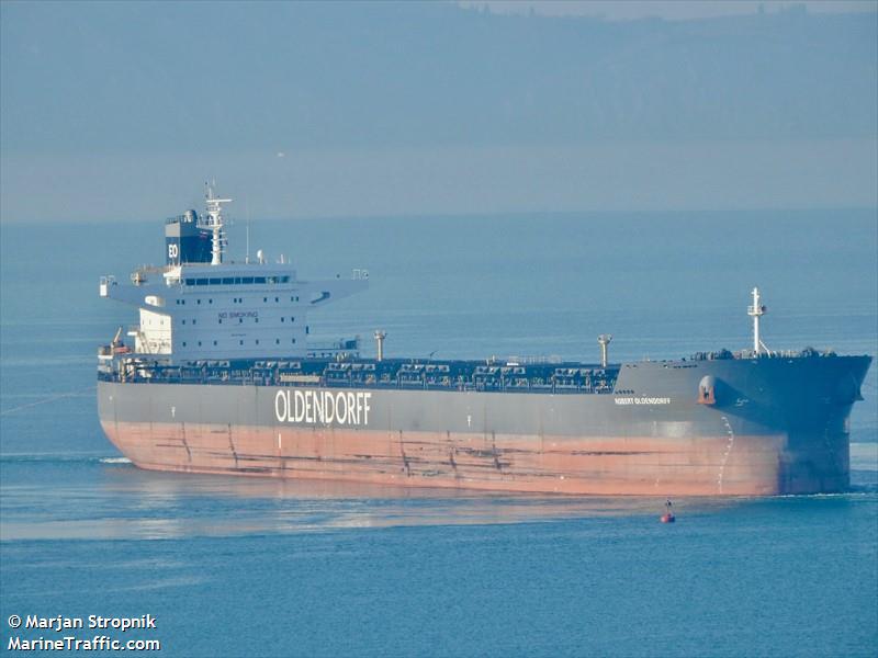 robert oldendorff (Bulk Carrier) - IMO 9463645, MMSI 636092749, Call Sign D5JW4 under the flag of Liberia