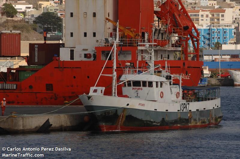 pitufo (Fishing Vessel) - IMO 8900892, MMSI 312344000, Call Sign V3PK7 under the flag of Belize