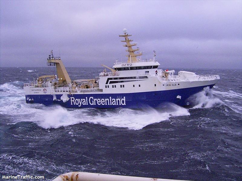 kaassassuk (Fish Factory Ship) - IMO 9204001, MMSI 331142000, Call Sign OZWQ under the flag of Greenland
