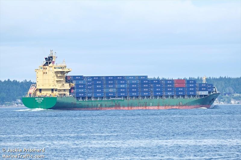 wan hai 309 (Container Ship) - IMO 9348900, MMSI 563158800, Call Sign 9V7925 under the flag of Singapore