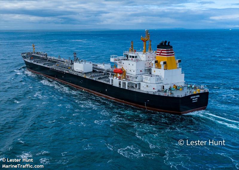 ocean nisa (Chemical/Oil Products Tanker) - IMO 9553749, MMSI 538009871, Call Sign V7A5274 under the flag of Marshall Islands
