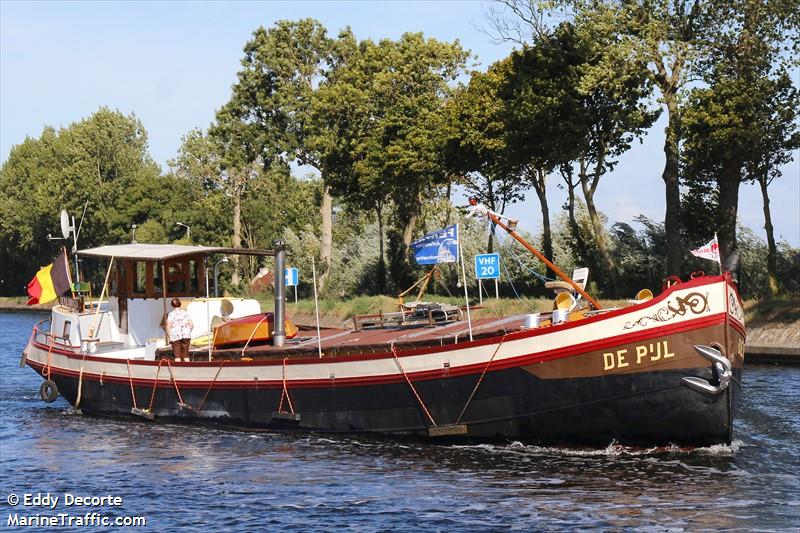 de pijl (Pleasure craft) - IMO , MMSI 205475690, Call Sign OT4756 under the flag of Belgium