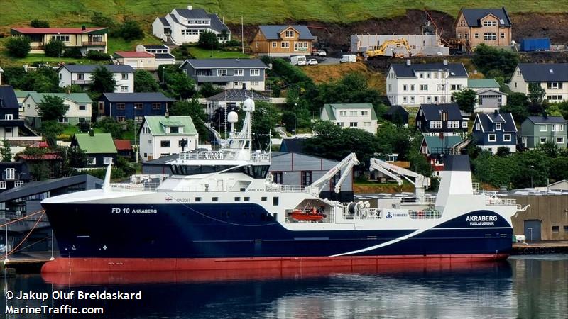 akraberg (Fishing Vessel) - IMO 9909845, MMSI 231067000, Call Sign OW2087 under the flag of Faeroe Islands