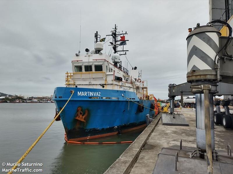 martin vaz (Offshore Tug/Supply Ship) - IMO 7911715, MMSI 710012560, Call Sign PP3063 under the flag of Brazil