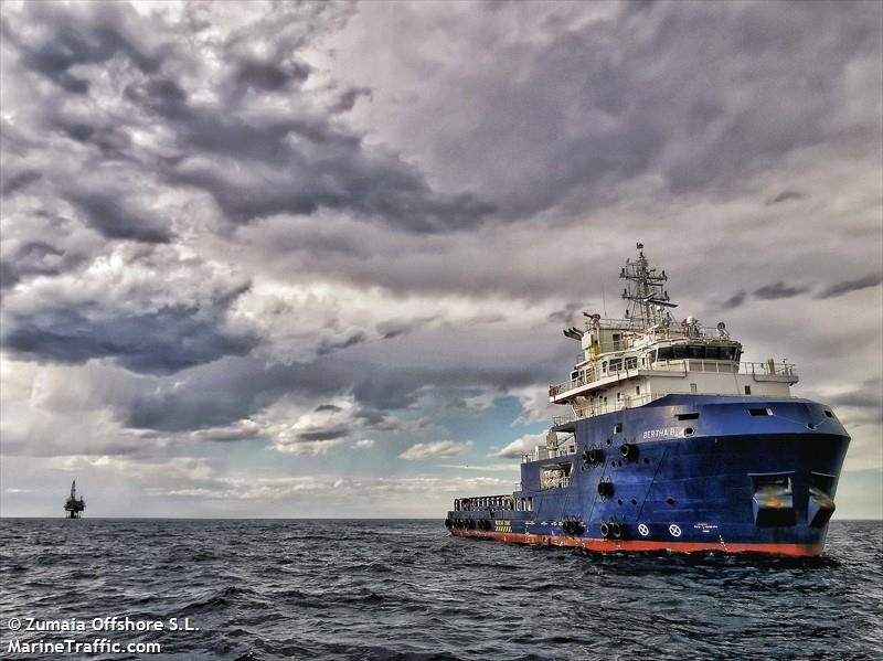 bertha b (Offshore Tug/Supply Ship) - IMO 9744037, MMSI 224807000, Call Sign EAWX under the flag of Spain