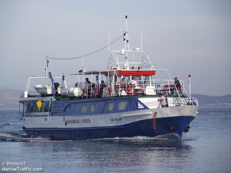 san nicolas (Passenger Ship) - IMO 8932091, MMSI 237579900, Call Sign SY2969 under the flag of Greece