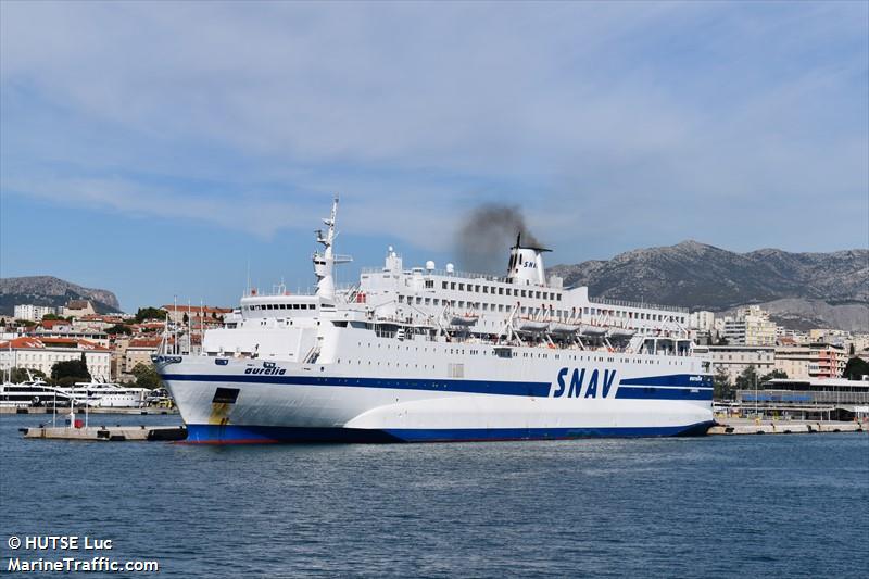 aurelia (Passenger/Ro-Ro Cargo Ship) - IMO 7602120, MMSI 209510000, Call Sign 5BEA5 under the flag of Cyprus