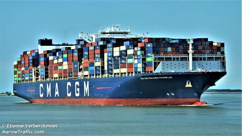 cma cgm b franklin (Container Ship) - IMO 9706891, MMSI 215195000, Call Sign 9HA5008 under the flag of Malta