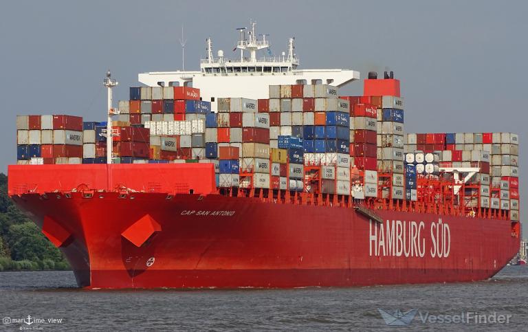 cap san antonio (Container Ship) - IMO 9622241, MMSI 219095000, Call Sign OXCQ2 under the flag of Denmark
