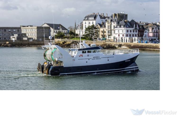 anthemis (Fishing vessel) - IMO , MMSI 228383700, Call Sign FLYK under the flag of France