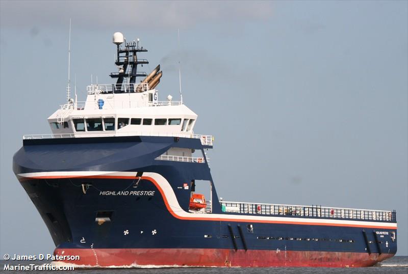 highland prestige (Offshore Tug/Supply Ship) - IMO 9364021, MMSI 235050073, Call Sign MASA under the flag of United Kingdom (UK)