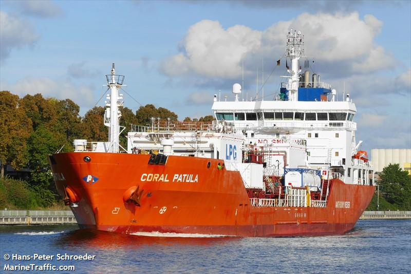 coral patula (LPG Tanker) - IMO 9425241, MMSI 244870429, Call Sign PDDC under the flag of Netherlands