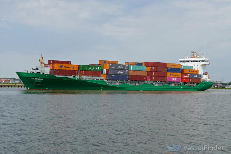 elbsun (Container Ship) - IMO 9429261, MMSI 255806370, Call Sign CQEF7 under the flag of Madeira