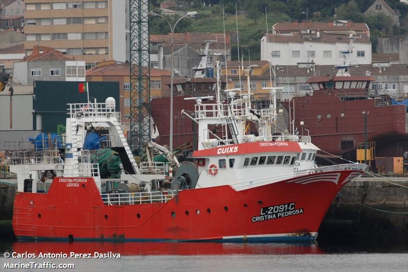 cristina pedrosa (Fishing Vessel) - IMO 9192870, MMSI 263435250, Call Sign CUIX5 under the flag of Portugal