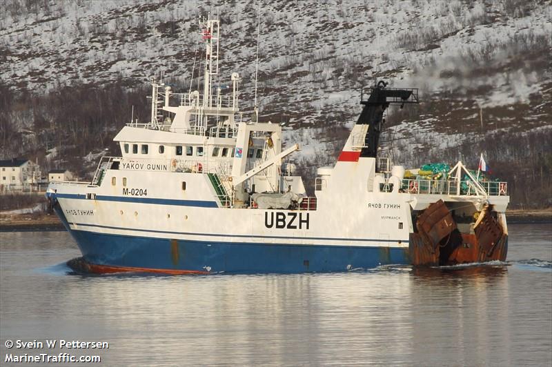 yakov gunin (Fishing Vessel) - IMO 9137492, MMSI 273550400, Call Sign UBZH under the flag of Russia