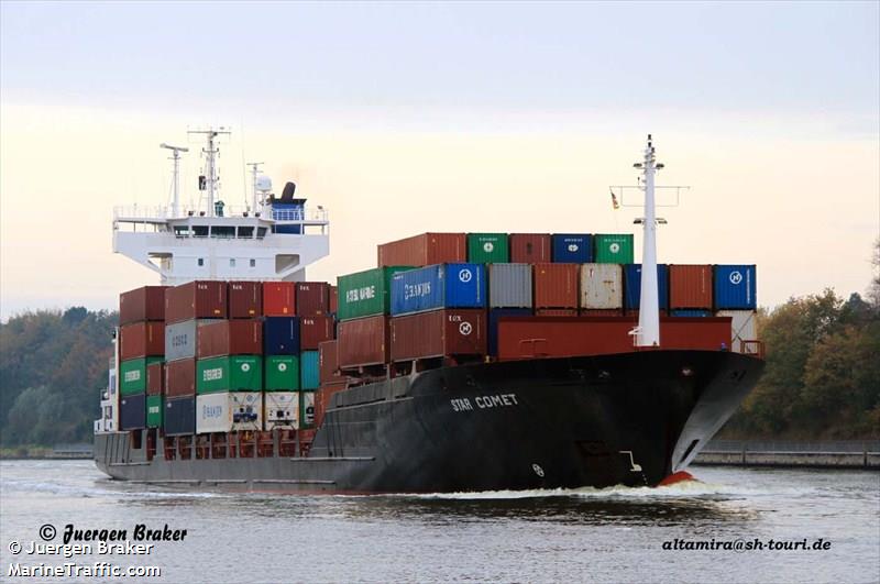 star comet (Container Ship) - IMO 9242596, MMSI 304416000, Call Sign V2OF2 under the flag of Antigua & Barbuda