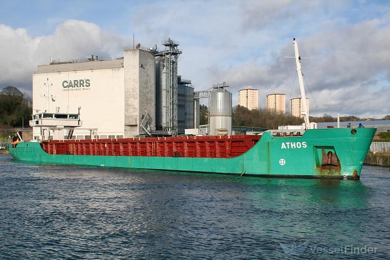 athos (General Cargo Ship) - IMO 9246267, MMSI 304933000, Call Sign V2BV1 under the flag of Antigua & Barbuda