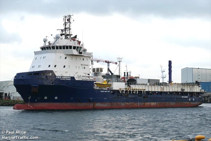 rem andes (Offshore Tug/Supply Ship) - IMO 9606699, MMSI 311000913, Call Sign C6EJ6 under the flag of Bahamas