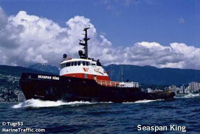 seaspan king (Tug) - IMO 6823052, MMSI 316003800, Call Sign CFK9610 under the flag of Canada