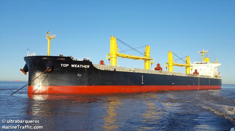 top weather (Bulk Carrier) - IMO 9631462, MMSI 373180000, Call Sign 3FMM8 under the flag of Panama