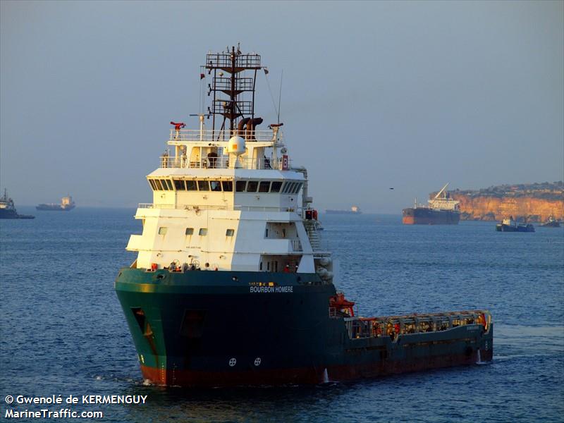 bourbon homere (Offshore Tug/Supply Ship) - IMO 9357145, MMSI 375673000, Call Sign J8B5653 under the flag of St Vincent & Grenadines