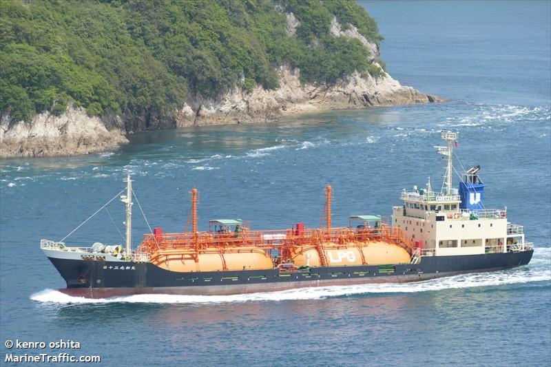 koshinmaru no.13 (LPG Tanker) - IMO 9597460, MMSI 431002547, Call Sign JD3212 under the flag of Japan