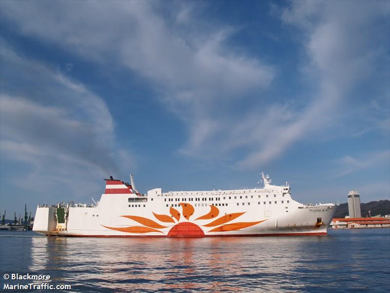 sunflower ivory (Passenger/Ro-Ro Cargo Ship) - IMO 9162162, MMSI 431300686, Call Sign JI3634 under the flag of Japan