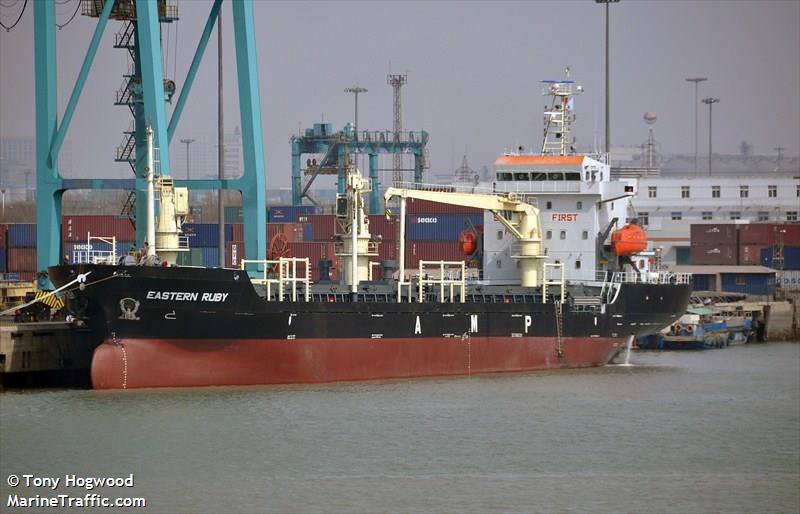 eastern ruby (General Cargo Ship) - IMO 9545467, MMSI 477207200, Call Sign VRFA8 under the flag of Hong Kong