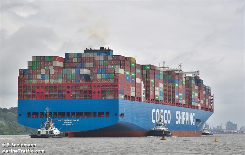 cosco shipping solar (Container Ship) - IMO 9795646, MMSI 477302900, Call Sign VRSO4 under the flag of Hong Kong