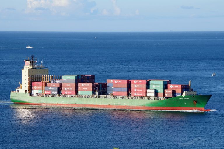 cape forby (Container Ship) - IMO 9356842, MMSI 538002666, Call Sign V7KR5 under the flag of Marshall Islands