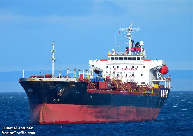 lavraki (Chemical/Oil Products Tanker) - IMO 9323077, MMSI 538006371, Call Sign V7MS4 under the flag of Marshall Islands