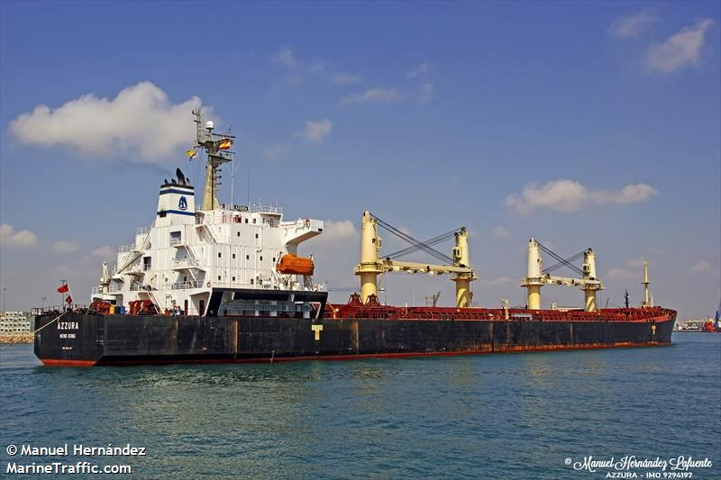 azzura (Bulk Carrier) - IMO 9294197, MMSI 538007653, Call Sign V7ZC2 under the flag of Marshall Islands