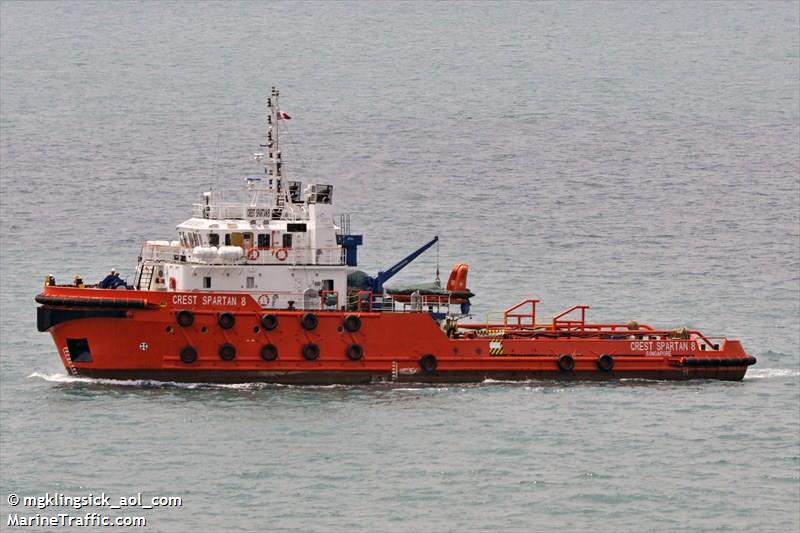 crest spartan 8 (Anchor Hoy) - IMO 9596894, MMSI 563081000, Call Sign 9V8826 under the flag of Singapore