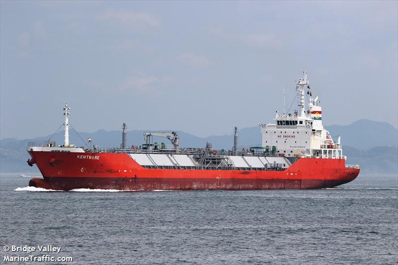 kentmere (LPG Tanker) - IMO 9441685, MMSI 565629000, Call Sign S6CE4 under the flag of Singapore