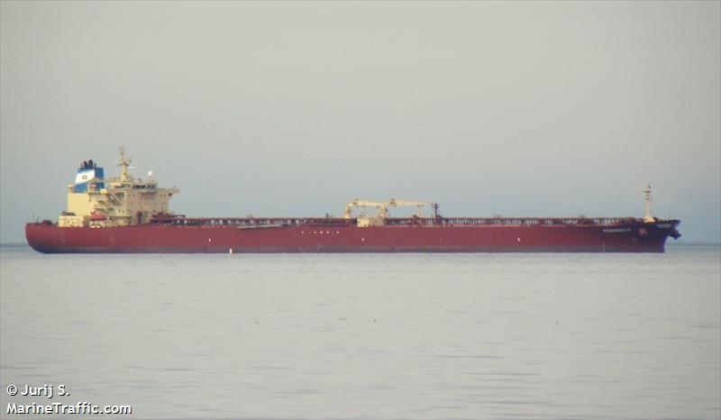 krasnodar (Crude Oil Tanker) - IMO 9270517, MMSI 636011913, Call Sign A8CE3 under the flag of Liberia