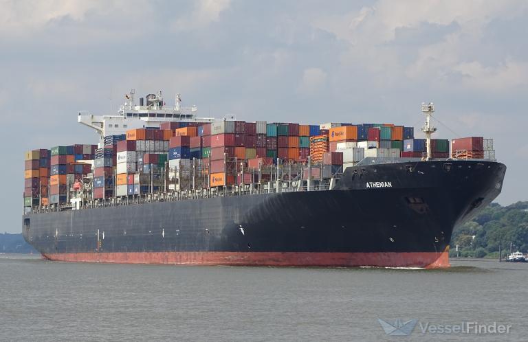 athenian (Container Ship) - IMO 9408865, MMSI 636018028, Call Sign D5NV8 under the flag of Liberia