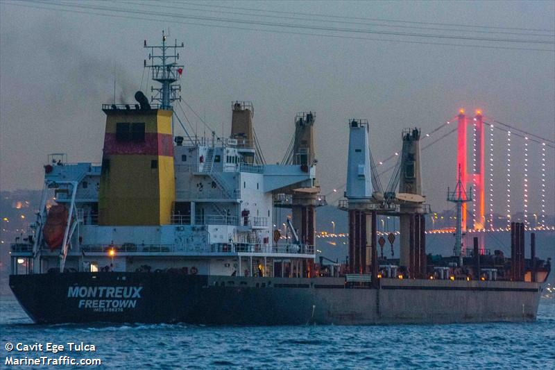 montreux (Bulk Carrier) - IMO 9496276, MMSI 667001917, Call Sign 9LU2720 under the flag of Sierra Leone