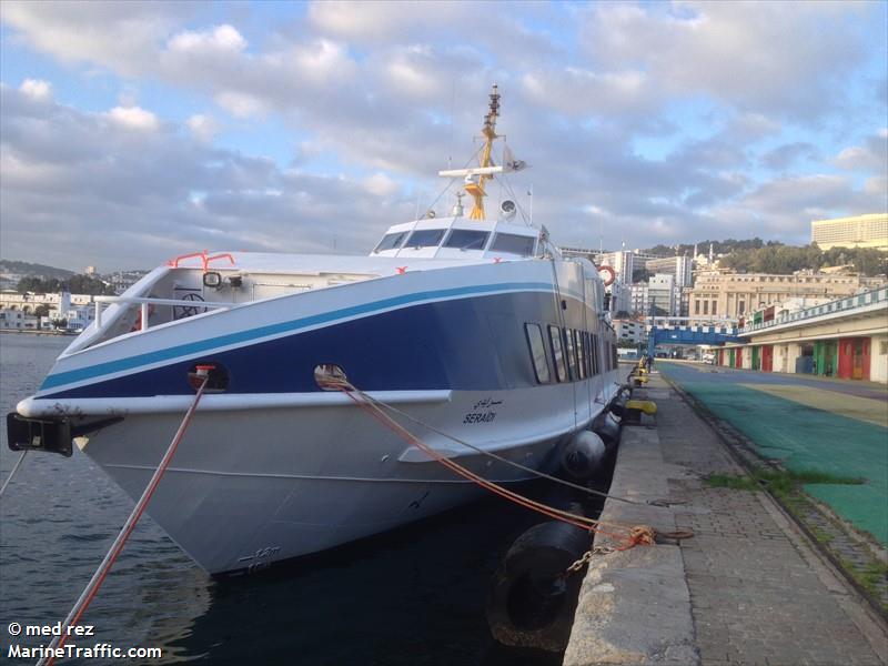 seraidi (Passenger Ship) - IMO 9623049, MMSI 605056220, Call Sign 7TEZ under the flag of Algeria