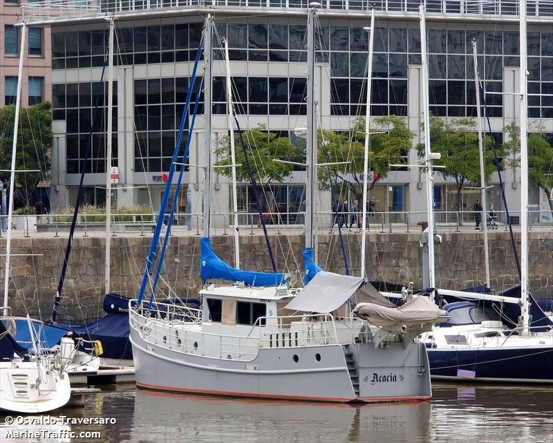 acacia (Pleasure craft) - IMO , MMSI 701001180, Call Sign LW4536 under the flag of Argentina