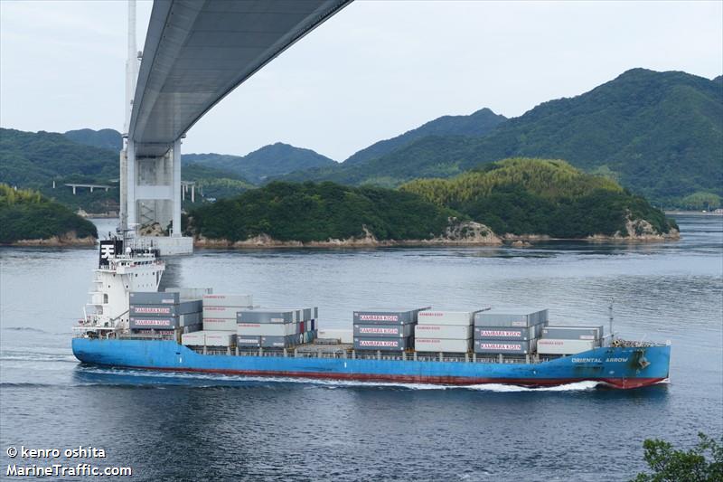 oriental arrow (Container Ship) - IMO 9799927, MMSI 538010065, Call Sign V7A5545 under the flag of Marshall Islands