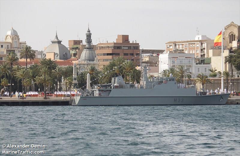 nato warship m33 (Fishing vessel) - IMO , MMSI 225349000, Call Sign EBIM under the flag of Spain