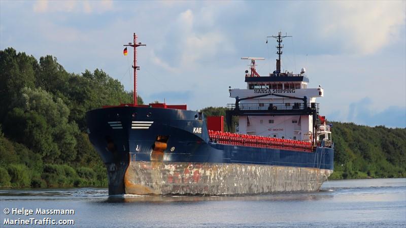 kaie (General Cargo Ship) - IMO 9504102, MMSI 305036000, Call Sign V2QY7 under the flag of Antigua & Barbuda