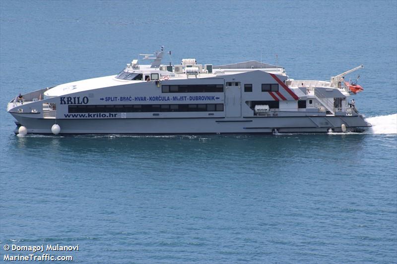krilo (Passenger Ship) - IMO 9500493, MMSI 238187340, Call Sign 9A4119 under the flag of Croatia