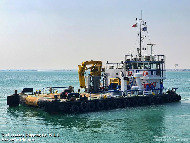 sea worker (-) - IMO , MMSI 408624000, Call Sign A9D3104 under the flag of Bahrain