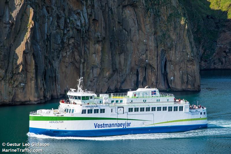 herjolfur (Passenger/Ro-Ro Cargo Ship) - IMO 9825099, MMSI 251337110, Call Sign TFBK under the flag of Iceland