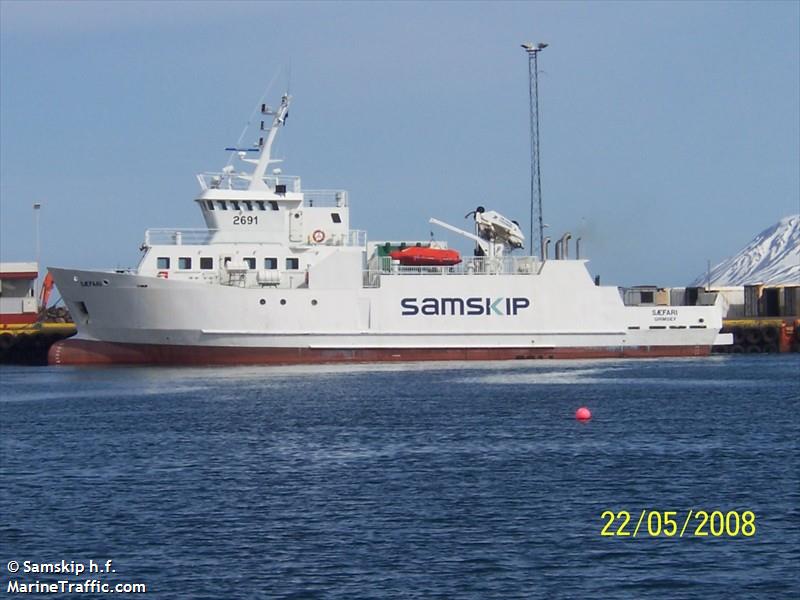 saefari (Passenger/General Cargo Ship) - IMO 9041277, MMSI 251521110, Call Sign TFOG under the flag of Iceland