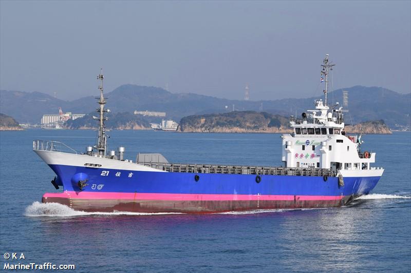 21 sumiyoshi (Cargo ship) - IMO , MMSI 431602074, Call Sign JM6625 under the flag of Japan