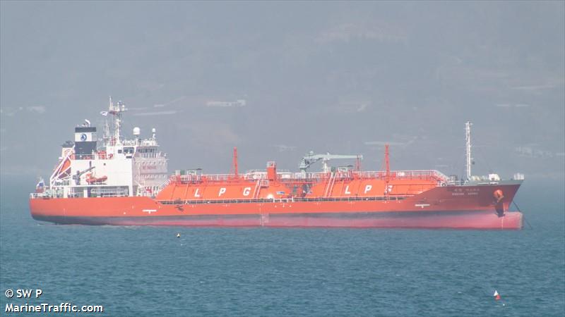 saehan astro (LPG Tanker) - IMO 9952012, MMSI 352001627, Call Sign 3E3683 under the flag of Panama
